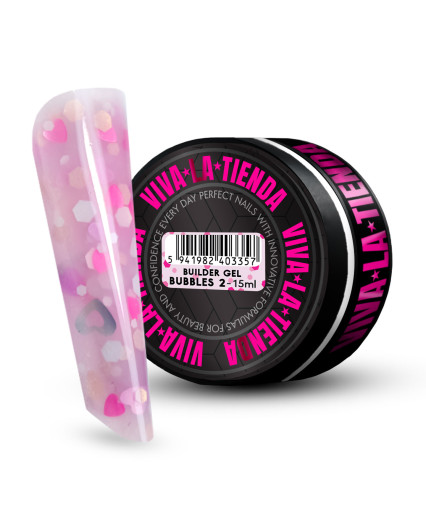 VIVA LA TIENDA BUILDER GEL BUBBLES 02 - PINK - 15ml